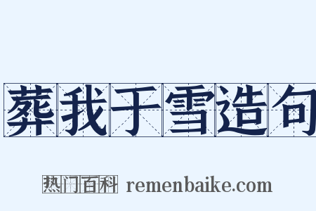 葬我于雪造句是什么意思的图片